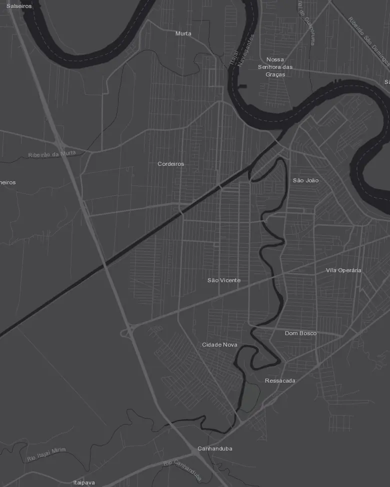 Mapa do bairro São Vicente, em Itajaí, com a localização do Léo Lanches na Rua Alfredo Kleis, 194
